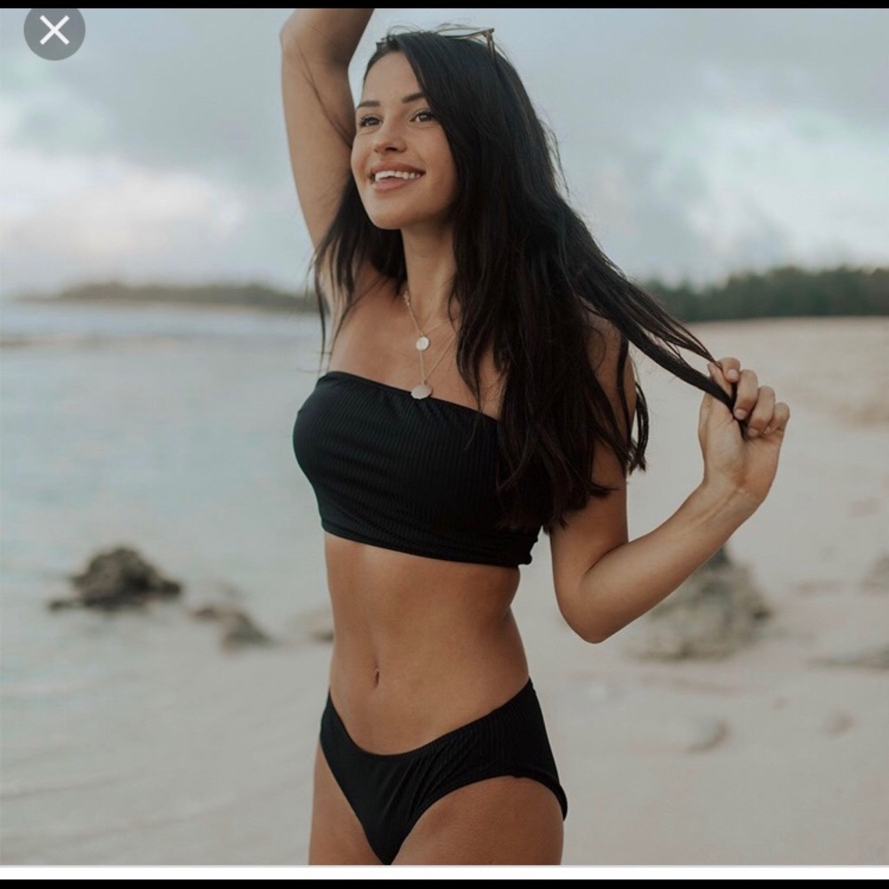 Albion bandeau strapless black swimsuit top - NWT